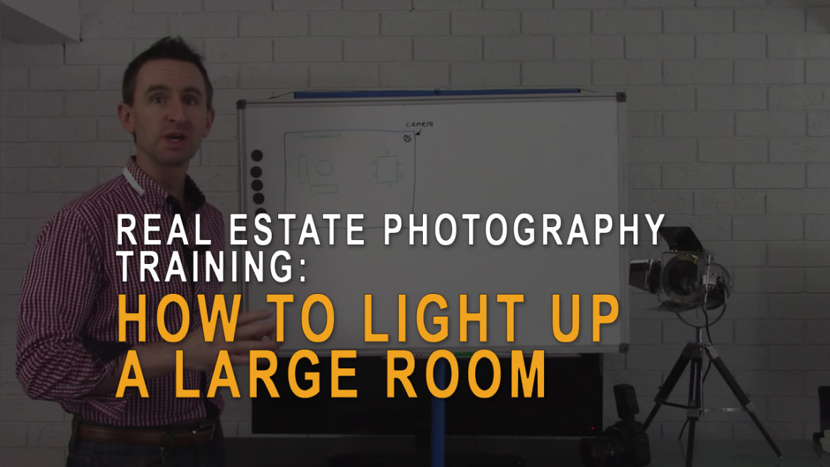 Real estate photography - how to light up a large room